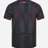 camisola principal Bayer Leverkusen época vinte vinte cinco vinte vinte seis vermelho e preto