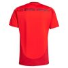 maillot-domicile-bayern-munich-saison-2024-2025-rouge-et-blanc camisola principal Bayern Munich época 2024 2025 vermelha e branca