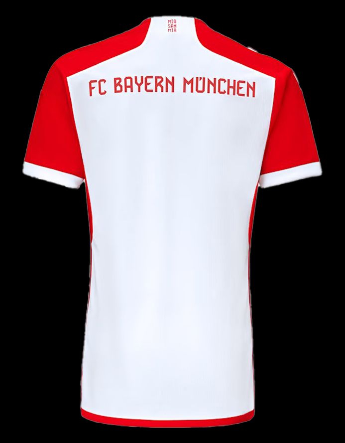 camisola principal Bayern Munich época dois mil vinte e três dois mil vinte e quatro vermelha e branca adidas