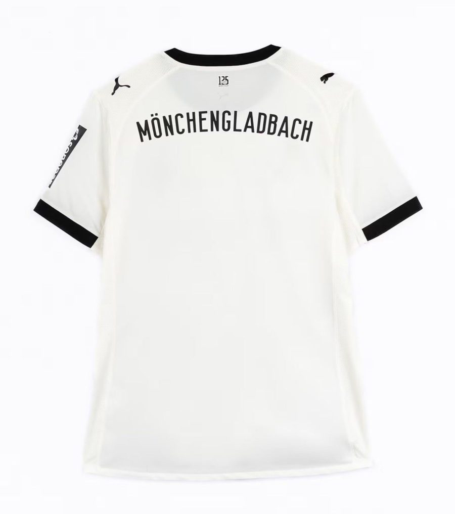 Camisola principal Borussia Mönchengladbach temporada 2025 2026 equipamento oficial branco e verde