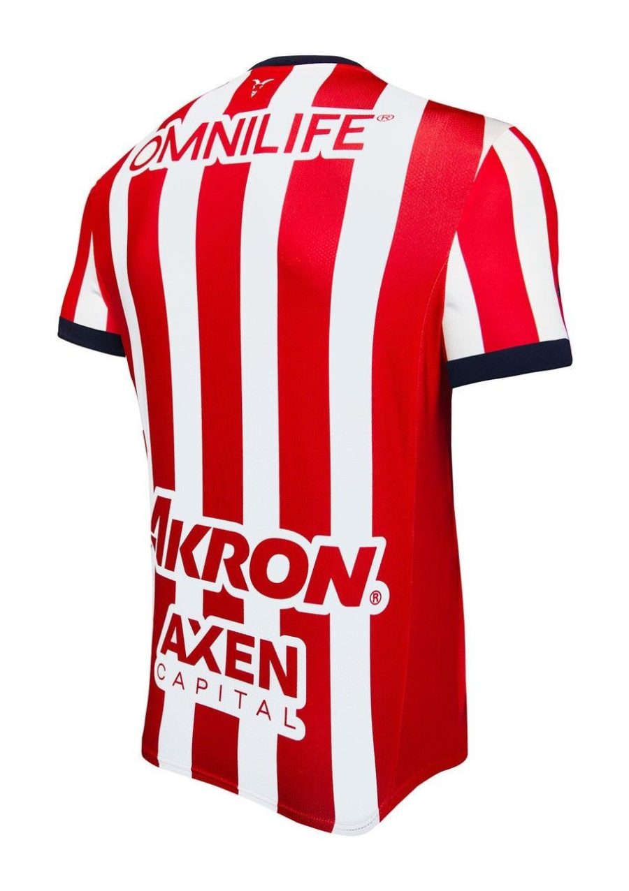 maillot-domicile-chivas-de-guadalajara-saison-2024-2025-rouge-blanc-pour-supporter-du-club Camisola principal Chivas de Guadalajara temporada 2024 2025 vermelho branco para adepto do clube