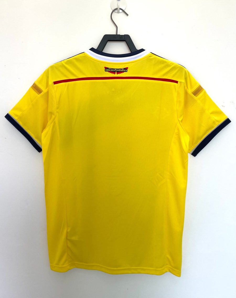 maillot-domicile-colombie-coupe-du-monde-2014-jaune-bleu-rouge camisola principal Colômbia Mundial 2014 amarelo azul vermelho