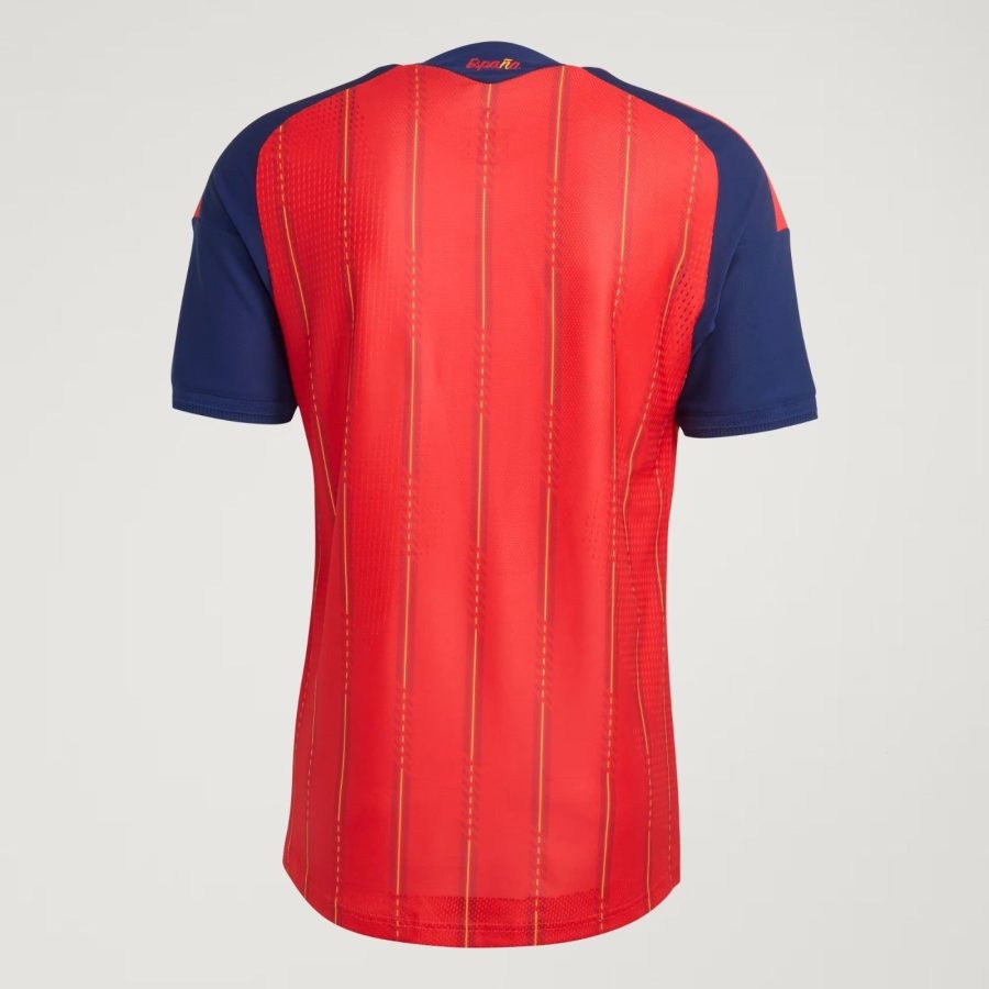 camisola principal equipa nacional Espanha época 2026 vermelha e amarela