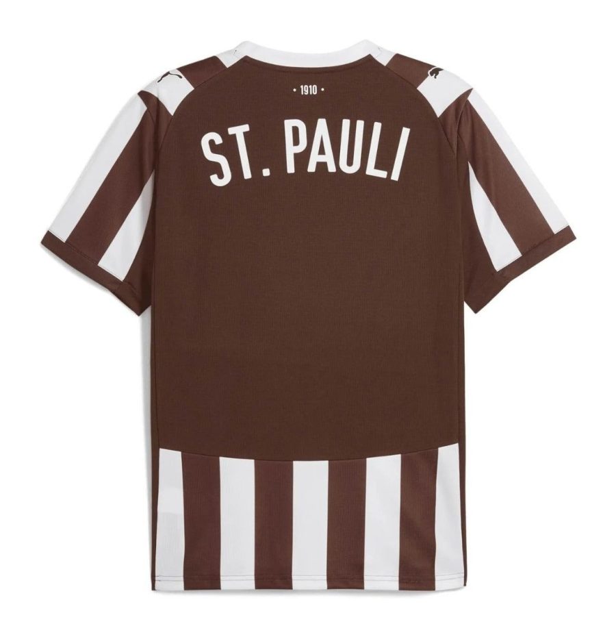 maillot-domicile-fc-sankt-pauli-saison-deux-mille-vingt-cinq-deux-mille-vingt-six-jersey-officiel-noir-et-blanc Camisola principal FC Sankt Pauli temporada dois mil vinte e cinco dois mil vinte e seis jersey oficial preto e branco