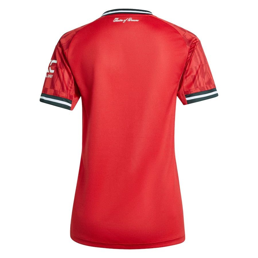 maillot-domicile-femme-manchester-united-saison-2025-2026-rouge Camisola principal mulher Manchester United temporada 2025 2026 vermelha