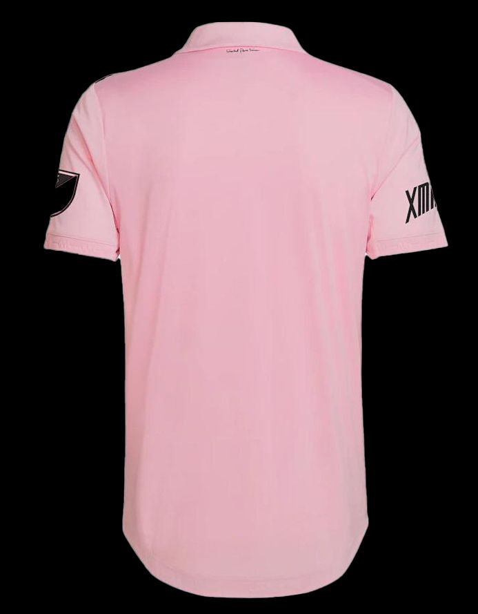 Camisola principal Inter Miami época vinte vinte três vinte vinte quatro rosa para apoiar Messi
