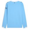maillot-domicile-manchester-city-manches-longues-saison-2025-2026-bleu-ciel Camisola principal Manchester City mangas compridas época 2025 2026 azul céu