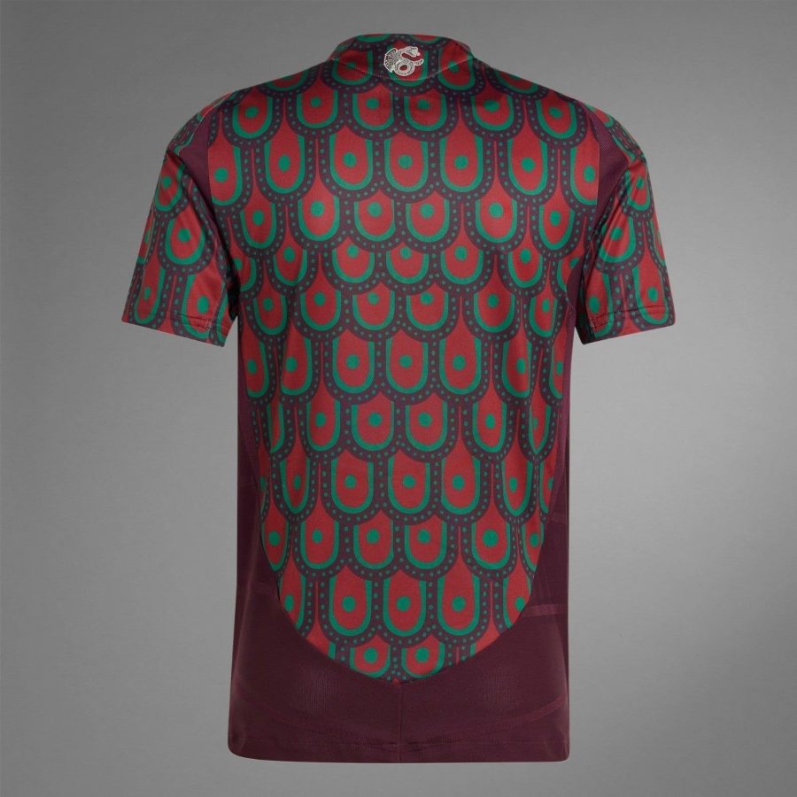 maillot-domicile-mexique-football-saison-2024-vert-et-rouge-officiel camisola principal México futebol época 2024 verde e vermelha oficial