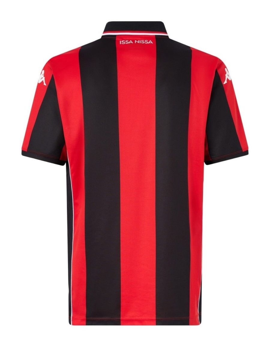 camisola principal OGC Nice temporada 2025 2026 vermelha e preta para adepto do gym