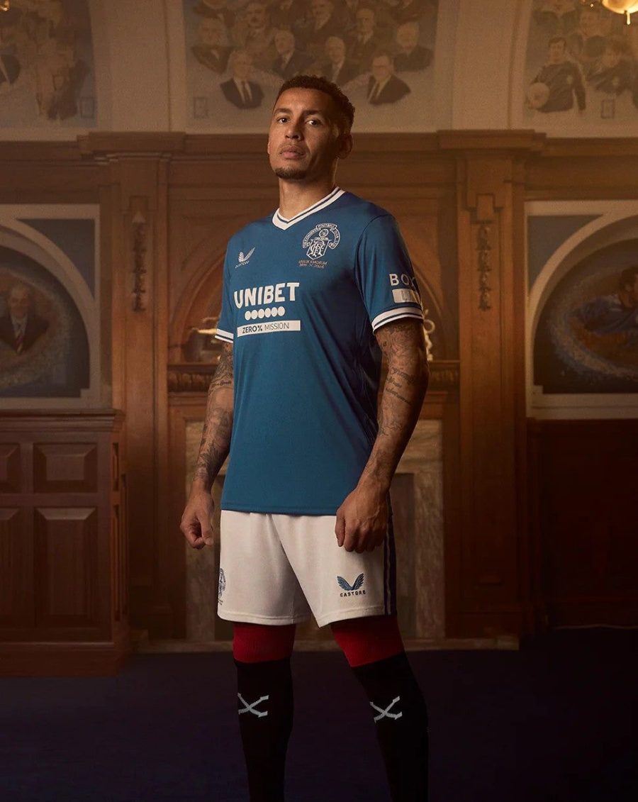 Camisola principal Rangers FC edição aniversário época 2024 2025