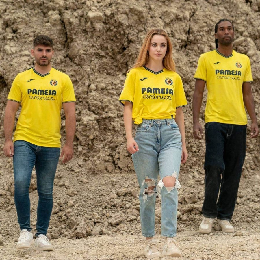 maillot-domicile-villarreal-saison-2024-2025-jaune-officiel-football camisola principal Villarreal época 2024 2025 amarela oficial futebol