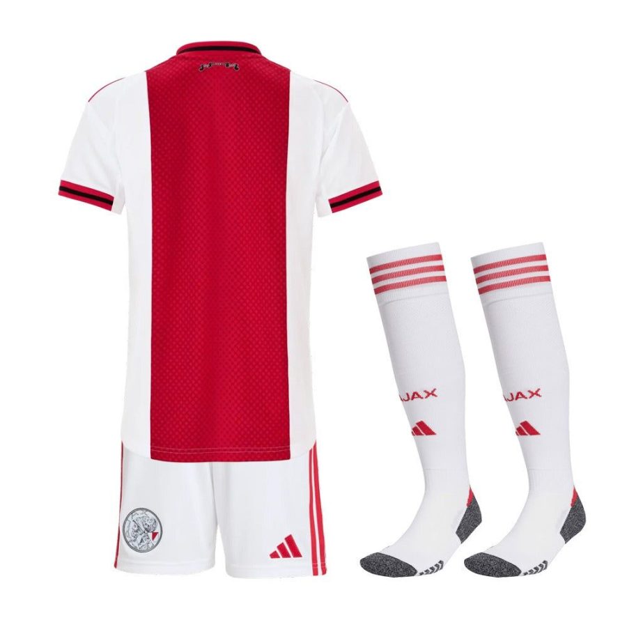 maillot-enfant-ajax-amsterdam-domicile-saison-deux-mille-vingt-cinq-deux-mille-vingt-six Camisola criança Ajax Amesterdão principal época dois mil vinte e cinco dois mil vinte e seis