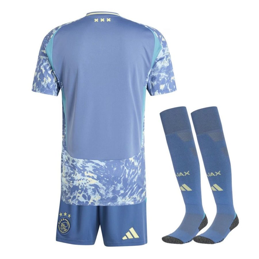camisola criança Ajax Amsterdam alternativa época 2024 2025 com calção e meias