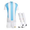 maillot-enfant-argentine-domicile-saison-2024-tenue-de-football camisola criança Argentina principal temporada 2024 equipamento de futebol