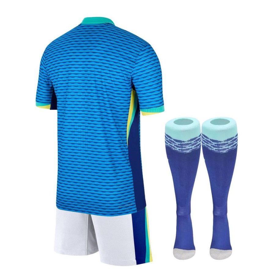 maillot-enfant-bresil-exterieur-2024-tenue-de-football-jaune-et-vert Maillot enfant Brésil extérieur 2024 tenue de football jaune et vert