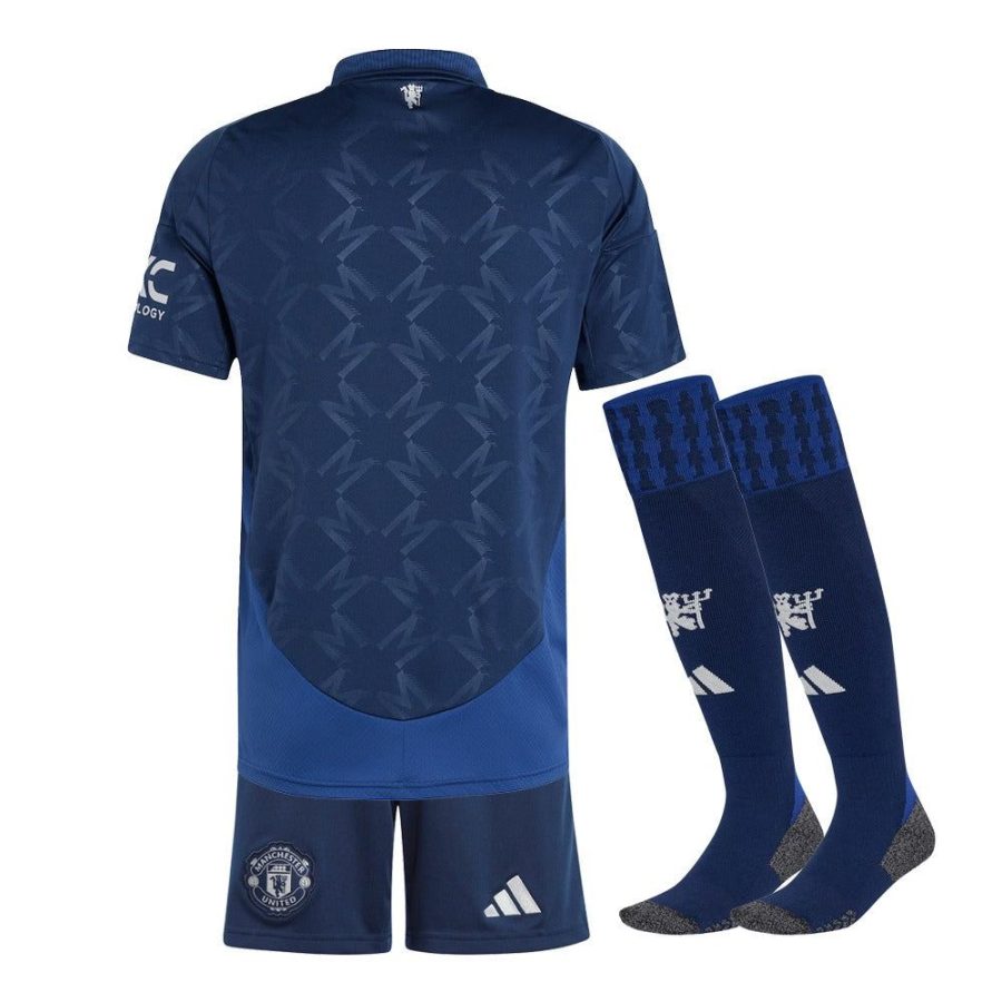 maillot-enfant-manchester-united-exterieur-saison-2024-2025-avec-short camisola criança Manchester United alternativo época 2024 2025 com calção