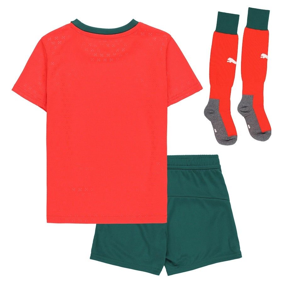 camisola criança Portugal principal temporada 2025 vermelha e verde