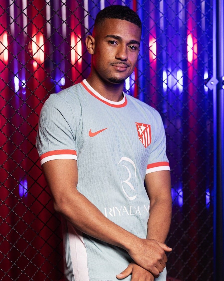 maillot-exterieur-atletico-madrid-saison-2024-2025-tenue-officielle camisola alternativa Atletico Madrid temporada 2024 2025 equipamento oficial