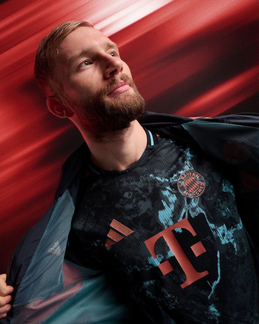 maillot-exterieur-bayern-munich-saison-deux-mille-vingt-quatre-deux-mille-vingt-cinq-adidas camisola alternativa Bayern Munich época dois mil e vinte e quatro dois mil e vinte e cinco Adidas