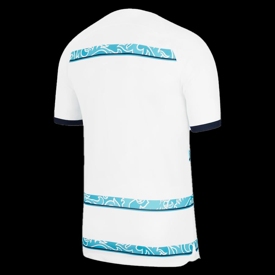 maillot-exterieur-chelsea-saison-deux-mille-vingt-deux-deux-mille-vingt-trois-bleu-officiel camisola alternativa Chelsea época dois mil vinte e dois dois mil vinte e três azul oficial