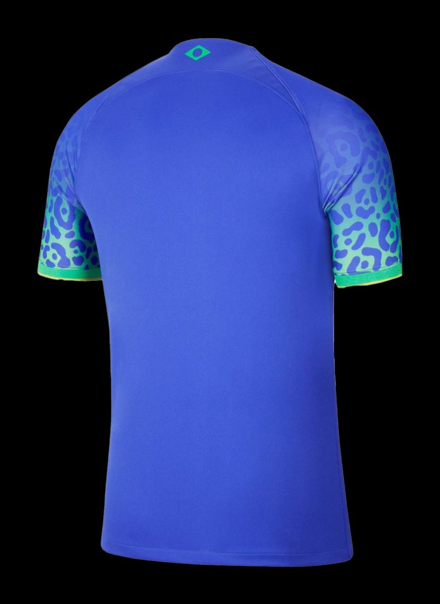 camisola alternativa do Brasil Mundial 2022 equipamento oficial amarelo e verde