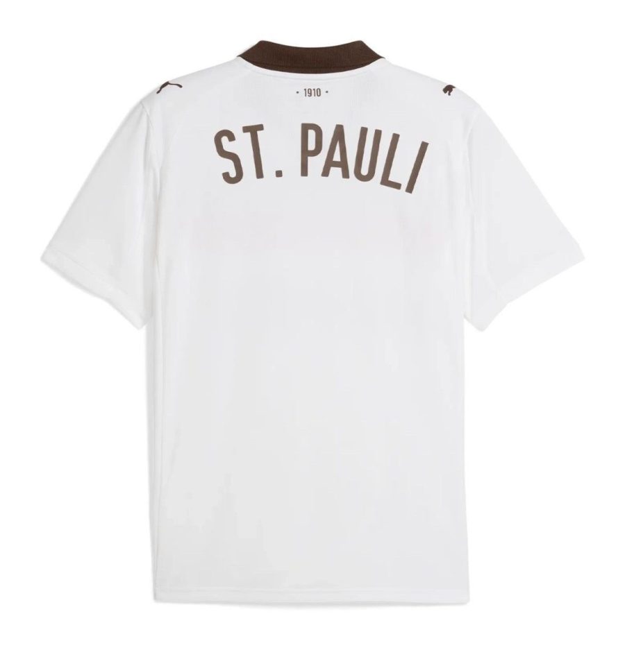 maillot-exterieur-fc-sankt-pauli-saison-2025-2026-tenue-officielle-football camisola alternativa FC Sankt Pauli temporada 2025 2026 equipamento oficial futebol