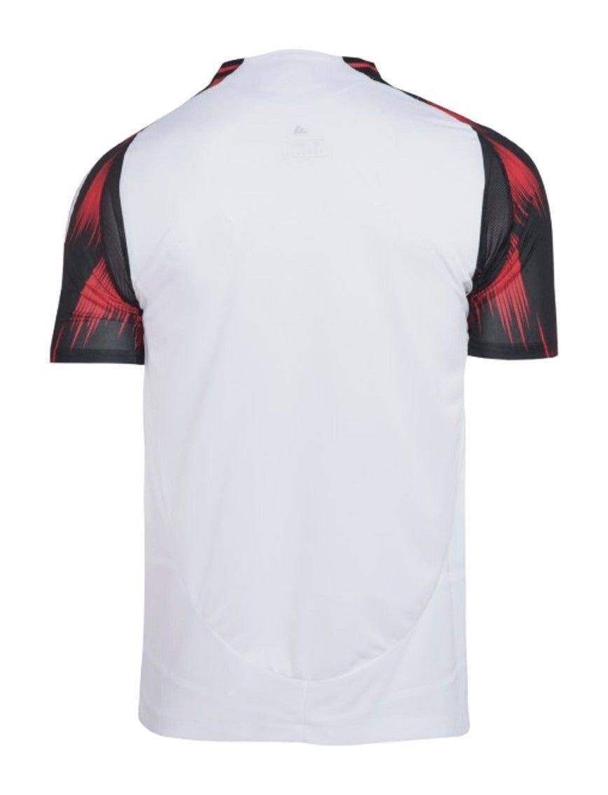 camisola alternativa Flamengo temporada 2025 equipamento oficial vermelho preto futebol