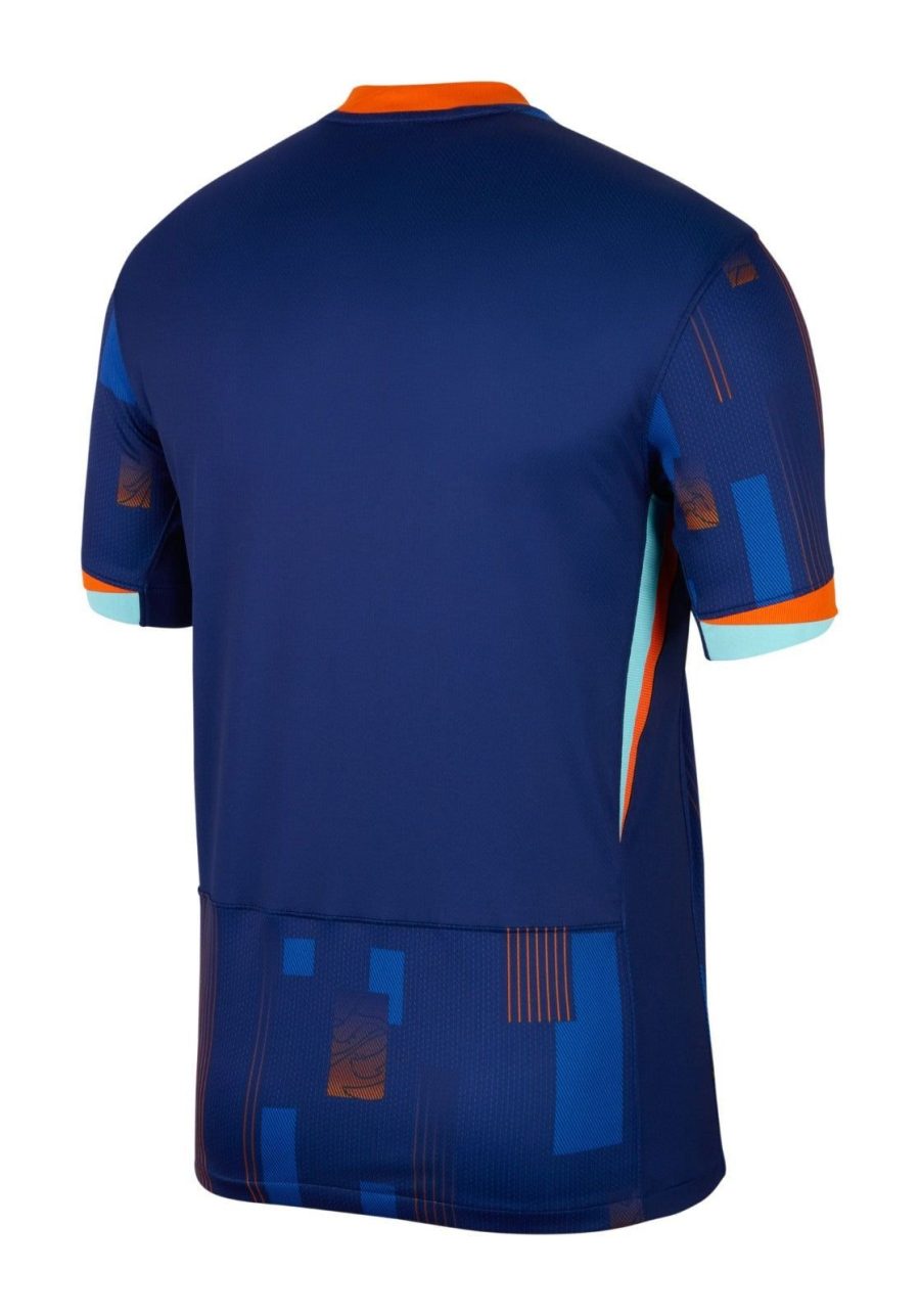 maillot-exterieur-pays-bas-2024-orange-equipement-officiel-football camisola alternativa Países Baixos 2024 laranja equipamento oficial futebol