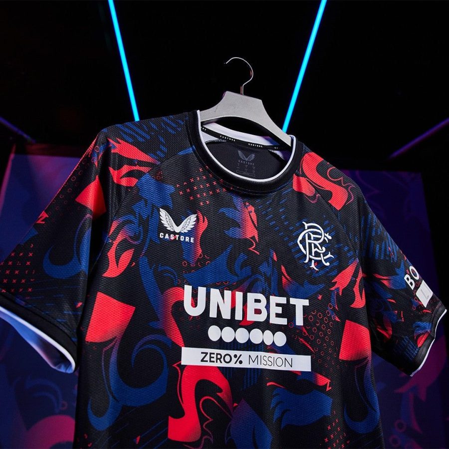 Camisola alternativa Rangers FC terceiro equipamento futebol adulto