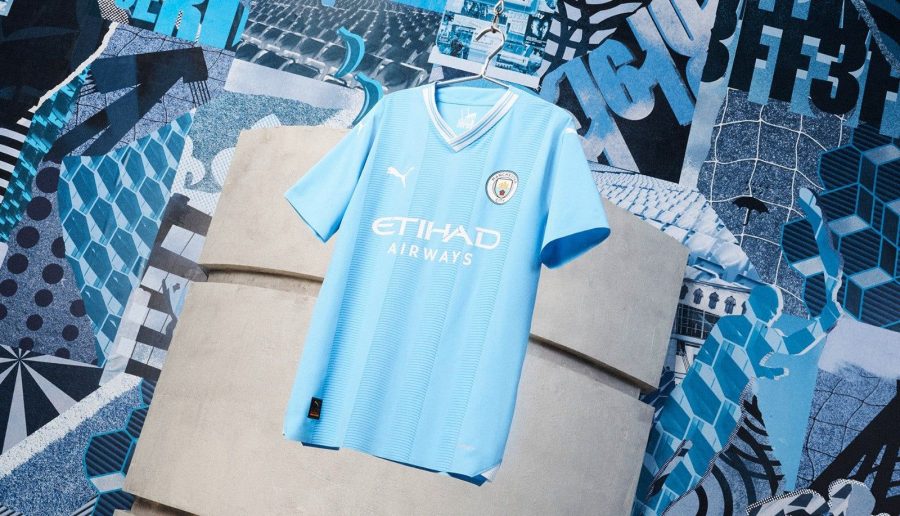 camisola oficial Manchester City jersey principal Premier League 2023-2024