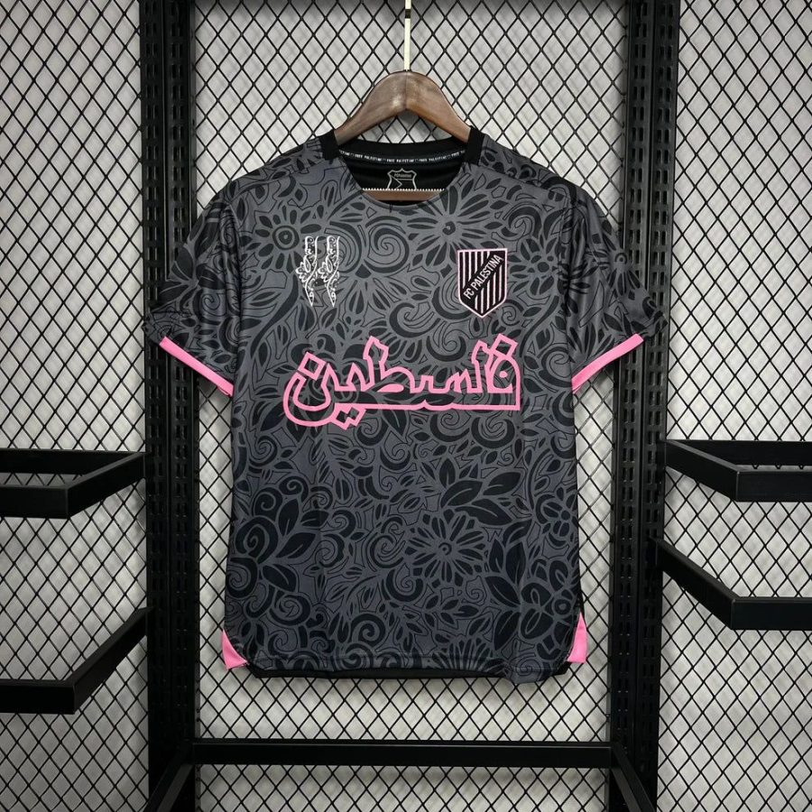 maillot-palestine-x-farrah-azam-noir-20242025 CAMISOLA PALESTINA X FARRAH AZAM PRETA 20242025