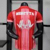 maillot-rouge-olympique-de-marseille-collaboration-jul-saison-vingt-vingt-cinq-vingt-vingt-six camisola vermelha Olympique de Marseille colaboração Jul época 2025/2026