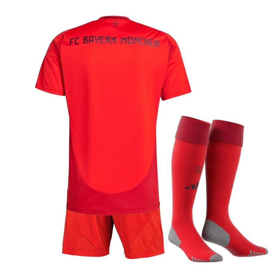 tenue-enfant-bayern-munich-domicile-saison-deux-mille-vingt-quatre-deux-mille-vingt-cinq-maillot-et-short Equipamento criança Bayern Munich principal época dois mil e vinte e quatro dois mil e vinte e cinco camisola e calção