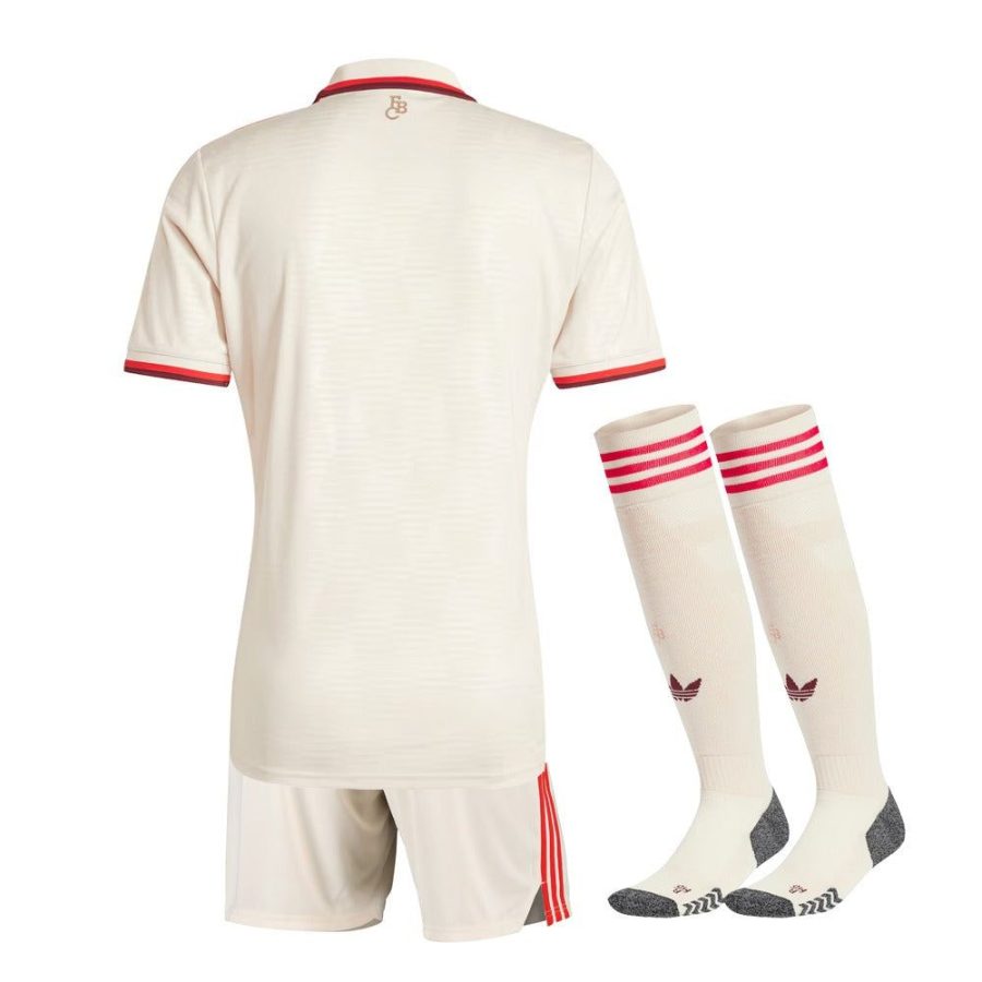 equipamento criança Bayern Munich terceira camisola época dois mil vinte e quatro dois mil vinte e cinco