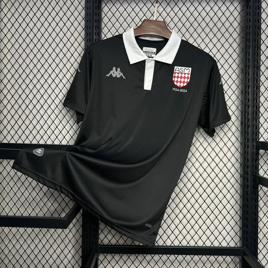 Camisola AS Monaco 2024-2025 preta oficial
