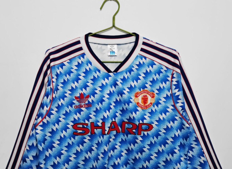 Camisola Manchester United 1991/92 Alternativa Mangas Compridas