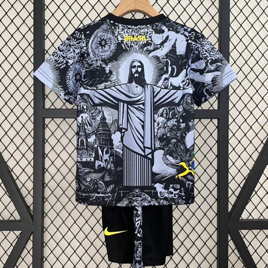 Camisola Brasil Criança 24/25 Preto Especial