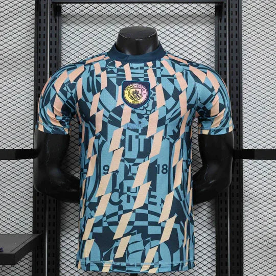 Camisola Manchester City Azul Retro 2024-25