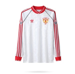 Camisola Manchester United 1990/91 Alternativa Mangas Compridas