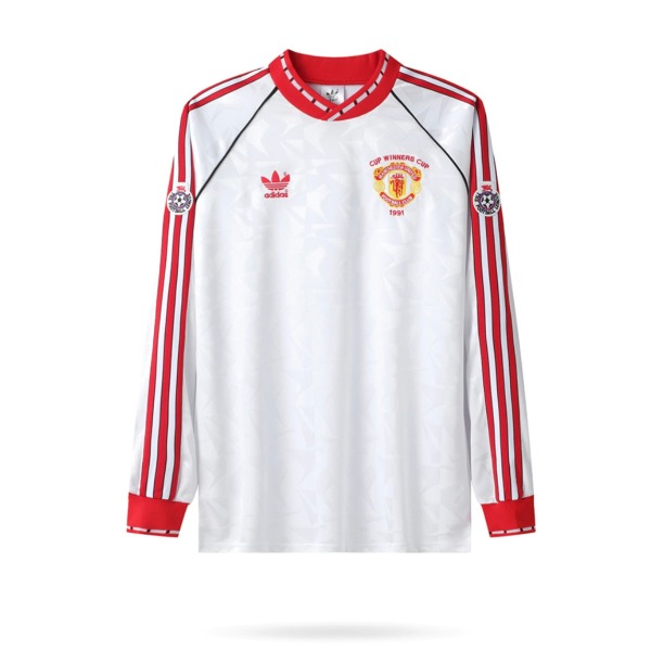 Camisola Manchester United 1990/91 Alternativa Mangas Compridas