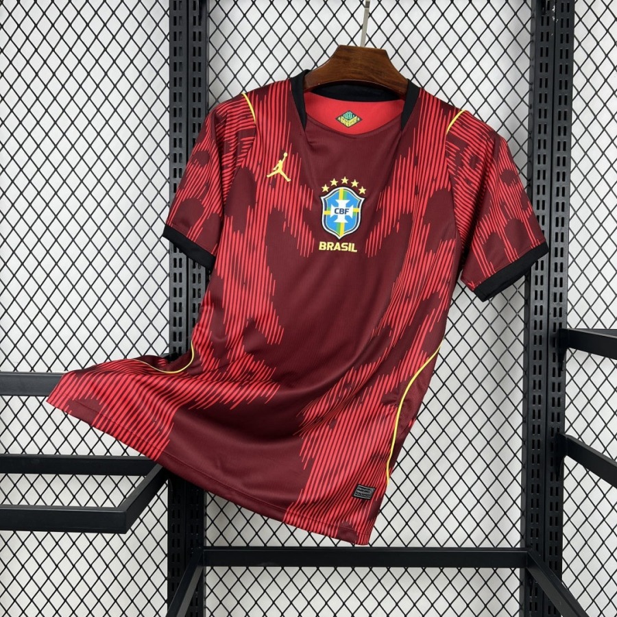 Camisola Brasil 2026 Vermelha Edição Premium