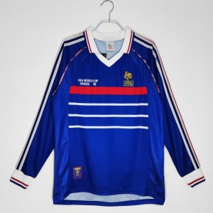 7b3f5087659037eca0bf372f3852cc21.jpg Camisola França Principal Retro 1998 Mangas Compridas