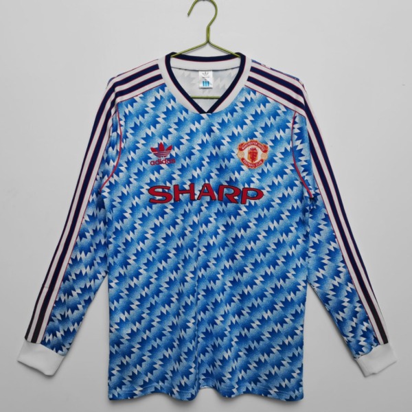 Camisola Manchester United 1991/92 Alternativa Mangas Compridas