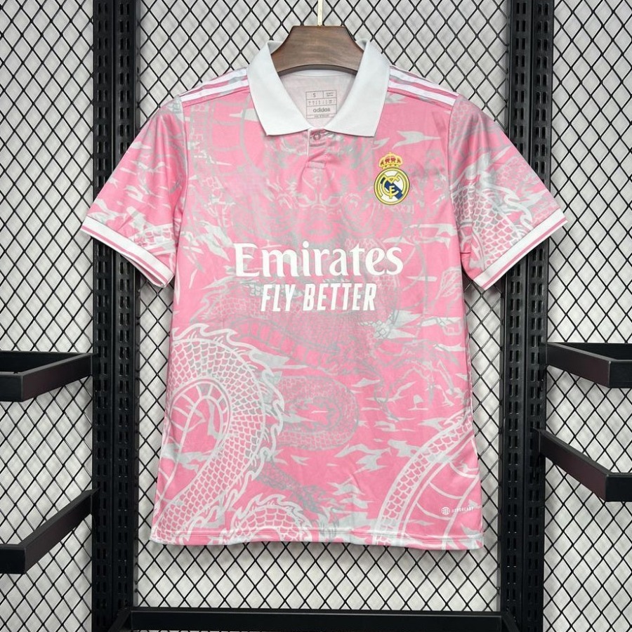 Camisola Real Madrid 25/26 Polo Rosa Premium