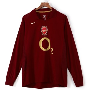 Camisola Arsenal Principal 2005-2006 Mangas Compridas Retro
