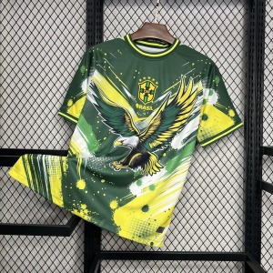 Camisola Brasil Conceito Verde Amarelo Águia 2024-25