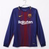 Camisola Barcelona Principal 2017-2018 Mangas Compridas Retro