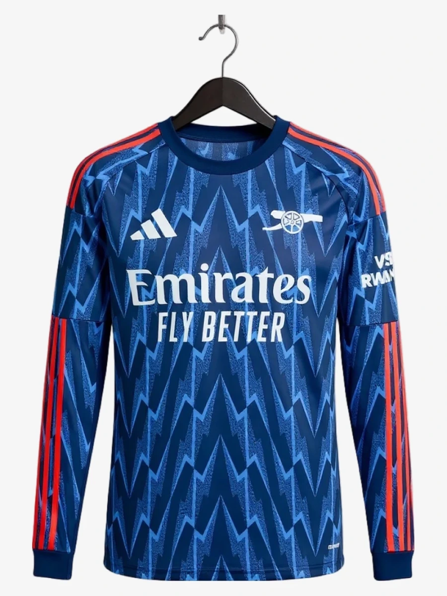 maillot-arsenal-manches-longues-exterieur-2025-2026 studio v12 Camisola Arsenal Mangas Compridas Alternativa 2025-2026
