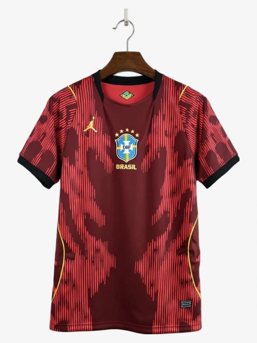 Camisola Brasil 2026 Vermelha Edição Premium