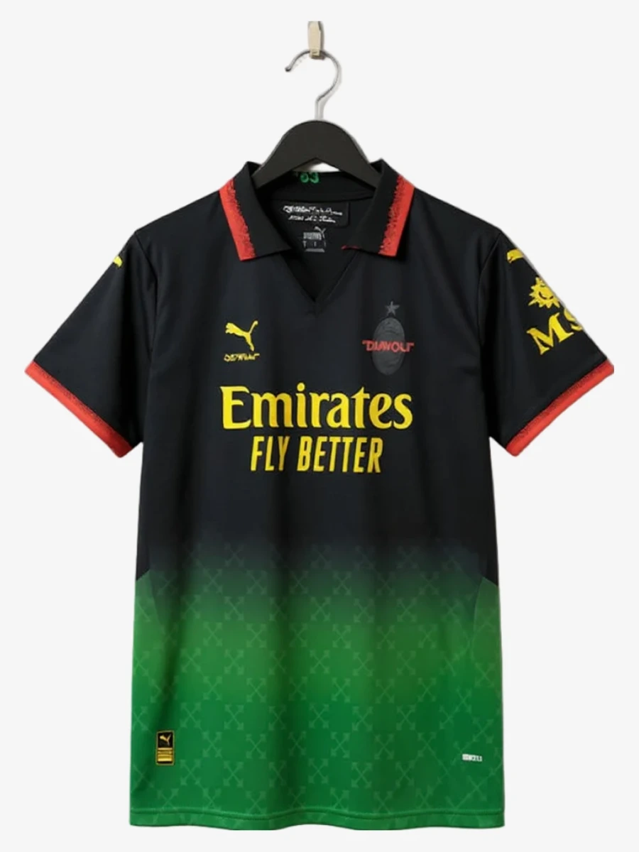 maillot-concept-ac-milan-edition-off-white-noir-2025-2026 studio v12 Camisola Concept AC Milan Edição Off-White Preta 2025-2026
